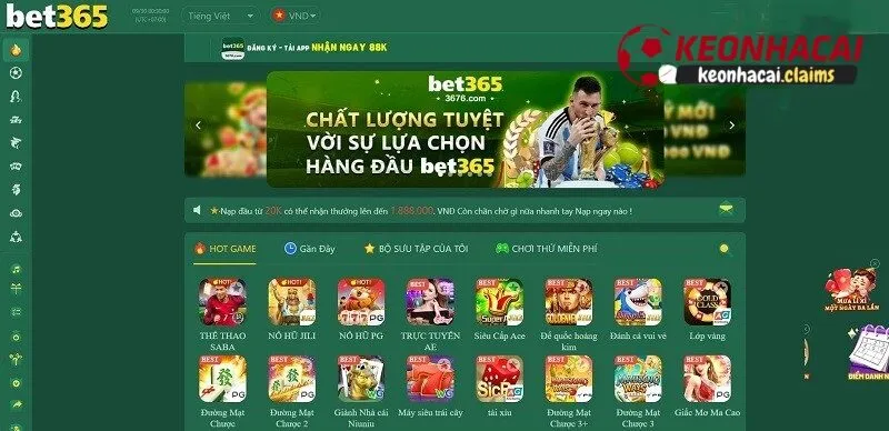Các sản phẩm cá cược có tại bet365